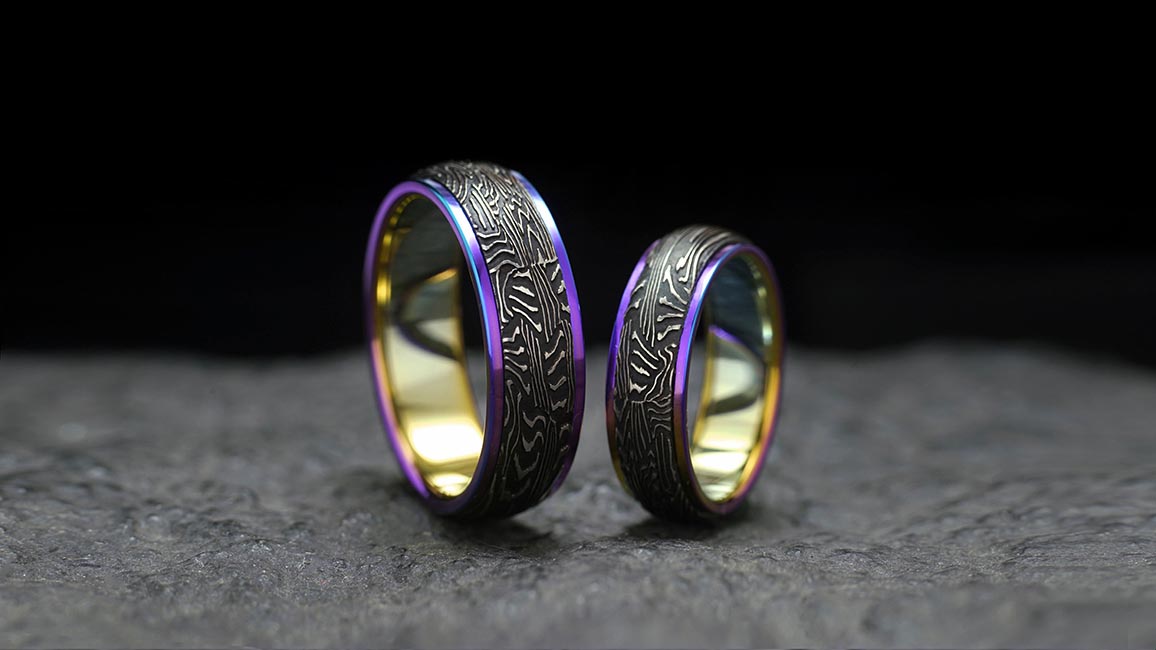Фиолетовое обручальное кольцо Фиолетовое обручальное кольцо
