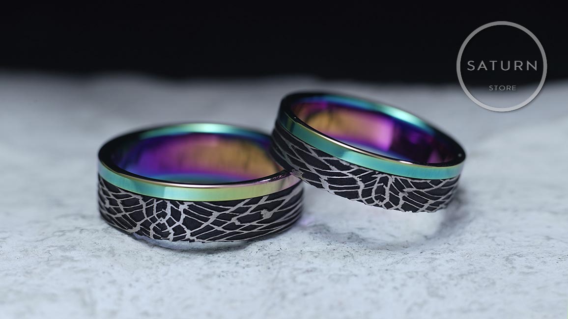 Крутые обручальные кольца из титана Крутые обручальные кольца из титана