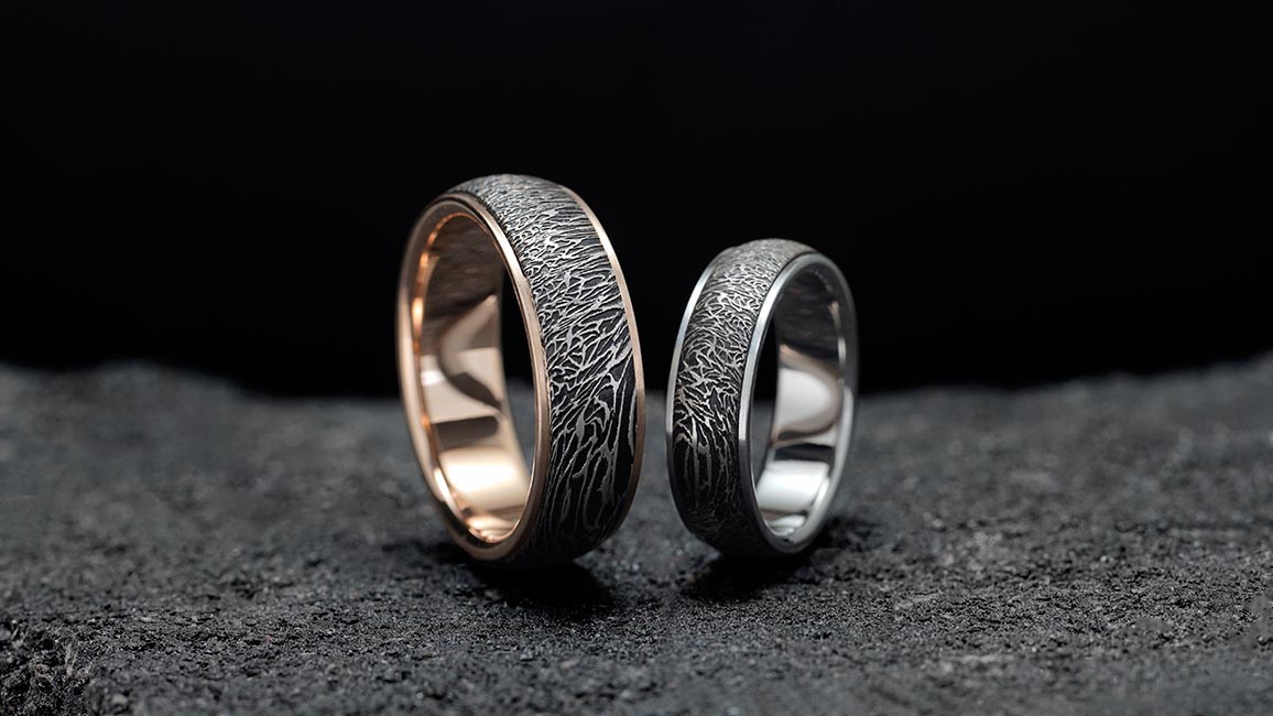 Обручальные кольца из титана и керамики Обручальные кольца из титана и керамики