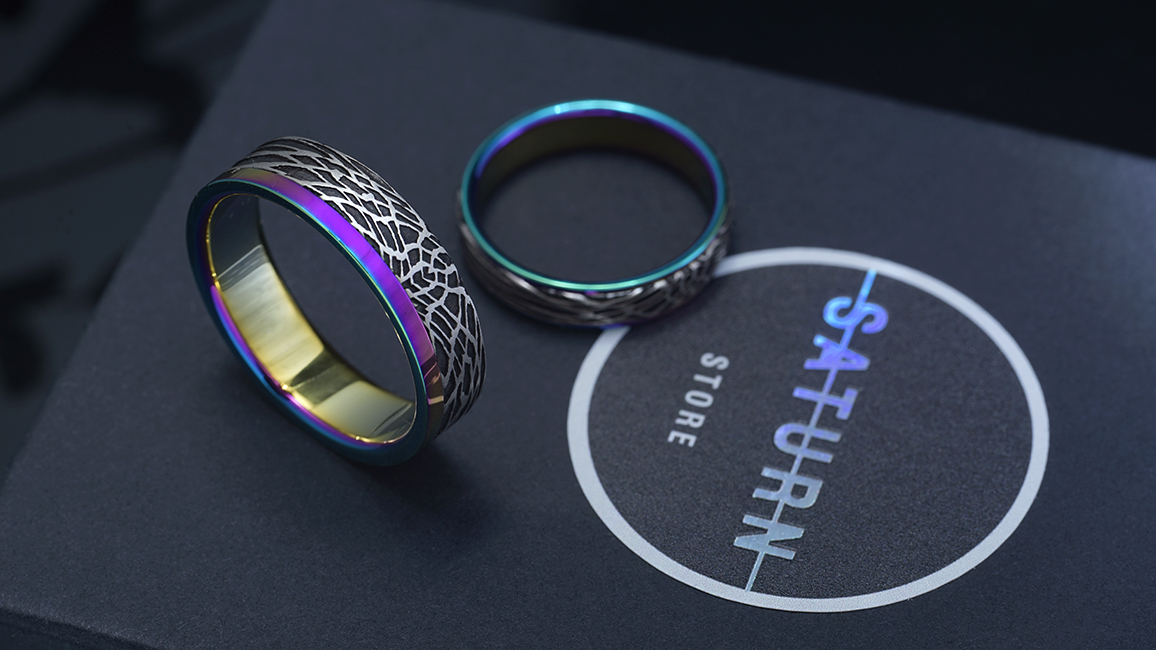 Парные черные обручальные кольца Парные черные обручальные кольца