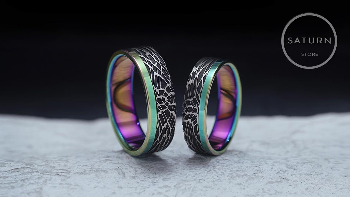 Парные кольца из титана для влюбленных Парные кольца из титана для влюбленных