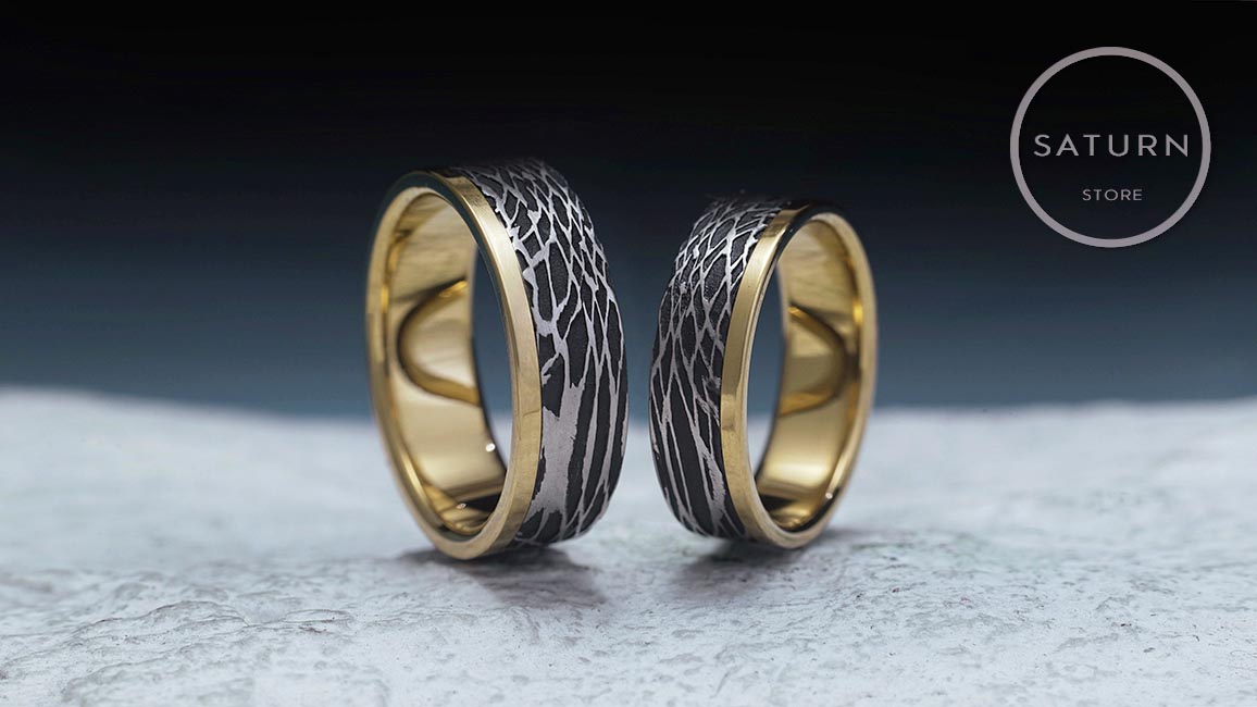 Широкие обручальные кольца из титана Широкие обручальные кольца из титана